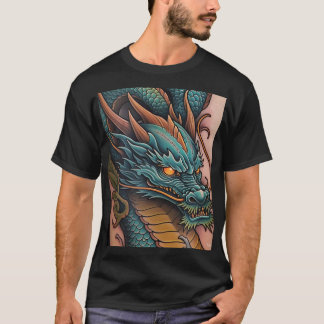Title: Bold Dragon Graphic Men's Black T-Shirt  De