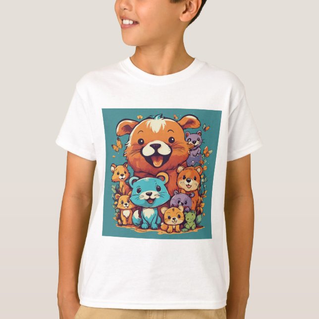 Title: "Critter Couture: A Hilarious Twist on Fash T-Shirt (Front)