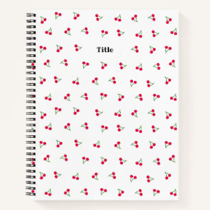 Title Custom Cherry (White) Notebook