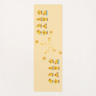 Title: Cute Cartoon Duck Yoga Poses Pattern Mat