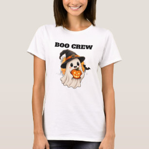 Title: Cute Halloween Ghost Pumpkin Witch Hat T-Sh T-Shirt
