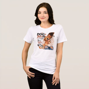 Title Dog Mum T-Shirt for Women Cute Dog Lover G Tri-Blend Shirt