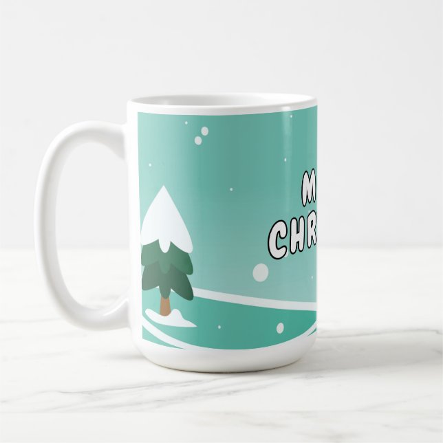 Title: Festive Merry Christmas Mug (Left)