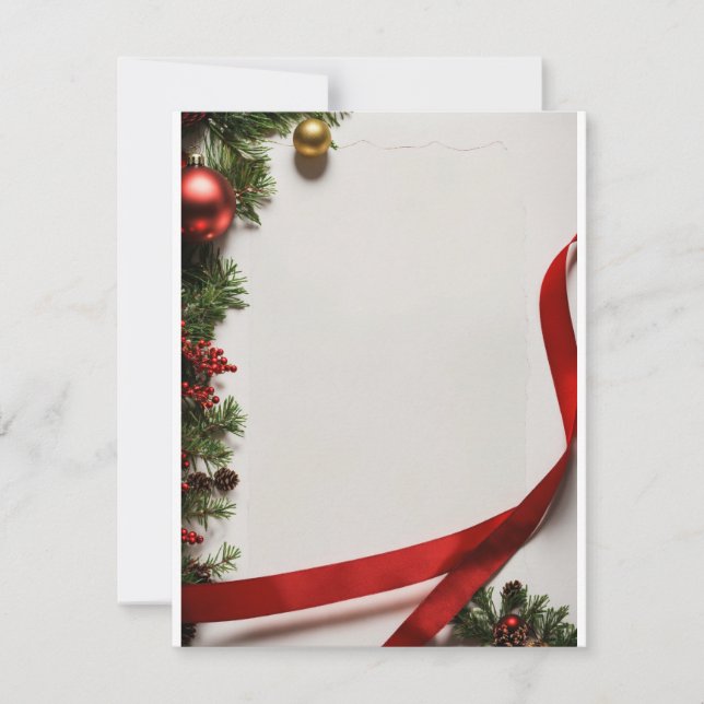 Title: "Festive Wishes Unleashed: Personalised Chr Holiday Card (Front)