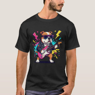 Title: Funky Cartoon Dog Graphic T-Shirt