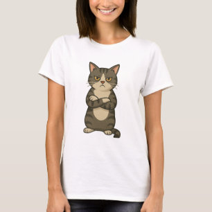 Title: Grumpy Cat Attitude – Funny Cartoon T-Shirt