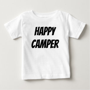 Title: Happy Camper Funny Camping Outdoor Adventur Baby T-Shirt