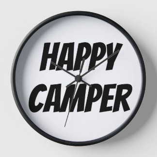 Title: Happy Camper Funny Camping Outdoor Adventur Clock