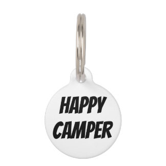 Title: Happy Camper Funny Camping Outdoor Adventur Pet Tag