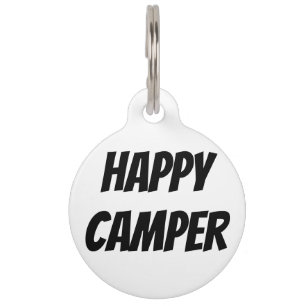 Title: Happy Camper Funny Camping Outdoor Adventur Pet Tag