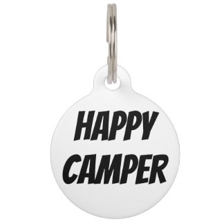 Title: Happy Camper Funny Camping Outdoor Adventur Pet Tag