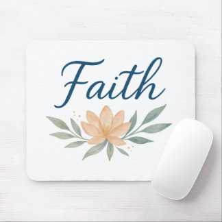 Title: Hold Faith Close — Light Always Returns Mouse Mat