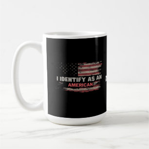 Title: I Identify As An American US Flag Design Coffee Mug