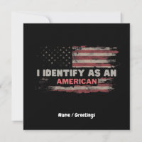 Title: I Identify As An American US Flag Design