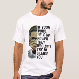 Title: If Your Voice Held No Power Quote Feminist  T-Shirt