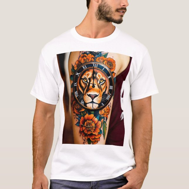 Title: Lioness Rose Tattoo Apparel: Wear Your Stre T-Shirt (Front)