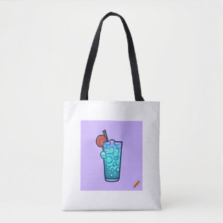 Title: "Magical Fruity Cocktail Tote Bag – Cartoon