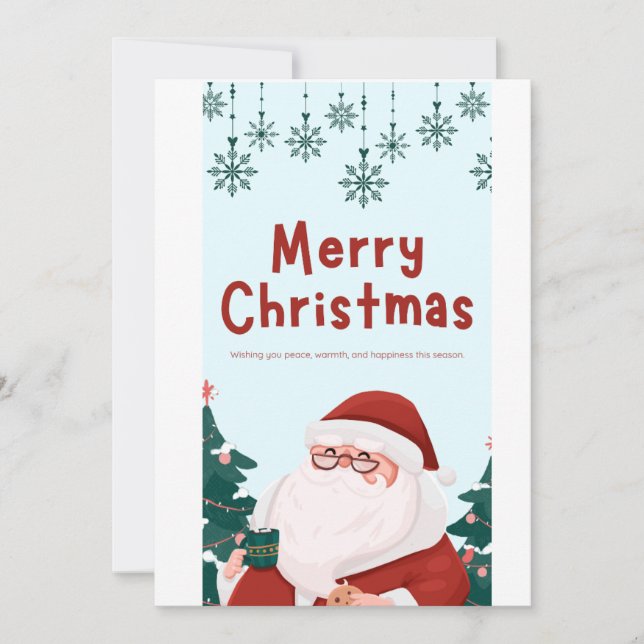 Title: Merry Christmas 3D Santa Greeting Card (Front)