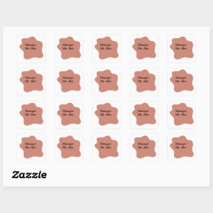 Title name square sticker