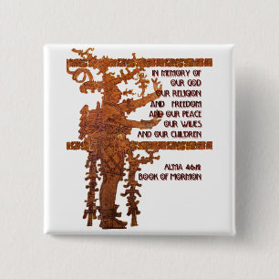 Title of Liberty: Book of Mormon Story 15 Cm Square Badge