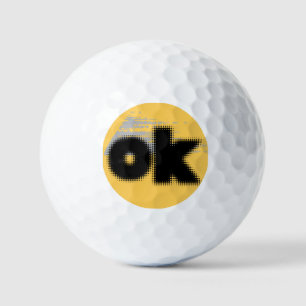 Title: "OK Vibes – Simple & Bold"   Golf Balls