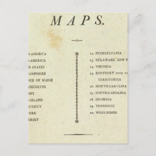 Title Page American atlas Postcard