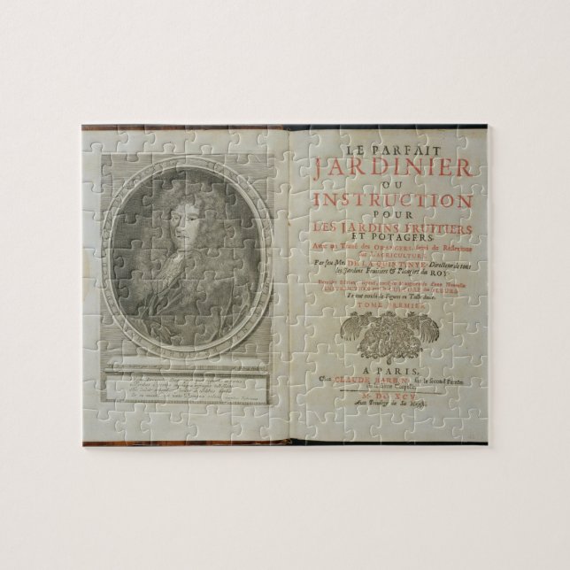 Title page and portrait frontispiece of the author jigsaw puzzle (Horizontal)