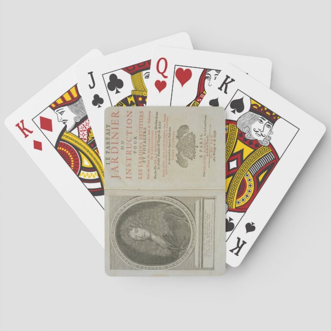 Title page and portrait frontispiece of the author playing cards (Back)