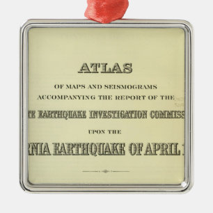 Title Page Atlas California earthquake Metal Tree Decoration