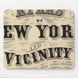 Title Page Atlas of New York, vicinity Mouse Mat