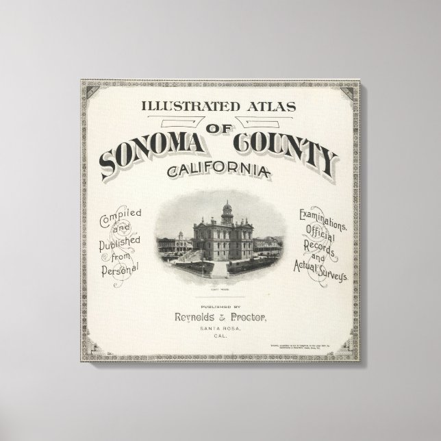 Title Page Atlas Sonoma County, California Canvas Print (Front)