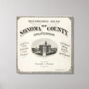 Title Page Atlas Sonoma County, California Canvas Print