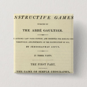 Title Page Complete course of geography 15 Cm Square Badge