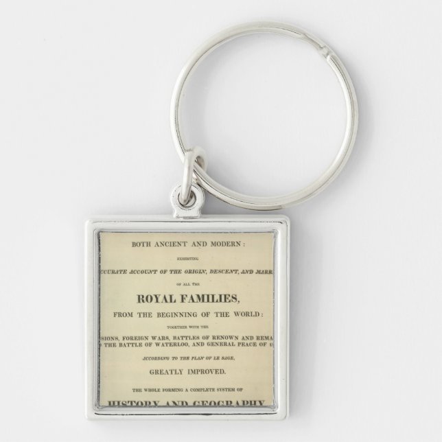 Title Page Complete Genealogical, Historical Key Ring (Front)