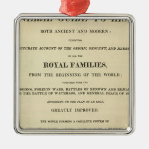 Title Page Complete Genealogical, Historical Metal Tree Decoration