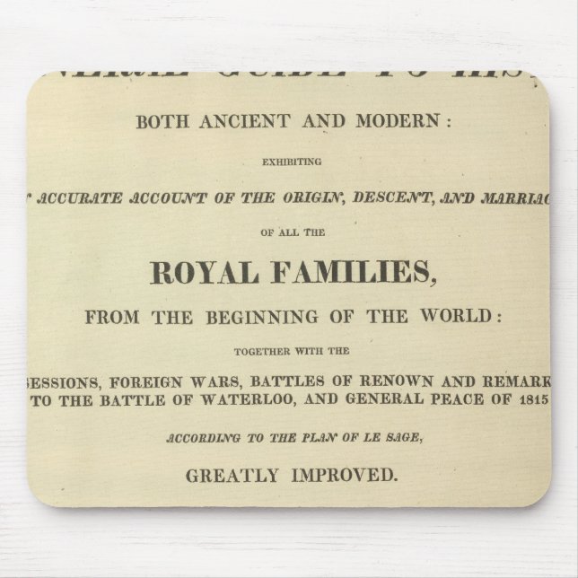 Title Page Complete Genealogical, Historical Mouse Mat (Front)