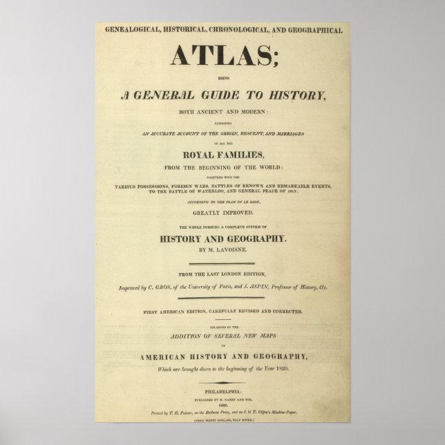 Title Page Complete Genealogical, Historical Poster (Front)