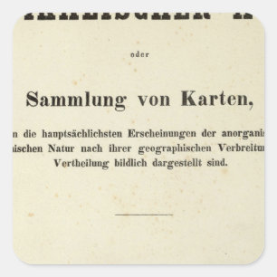 Title Page Dr Heinrich Berghaus Square Sticker
