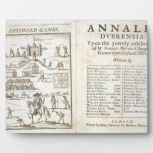 Title page for 'Annalia Dubrensia: Upon the Yeerel Plaque