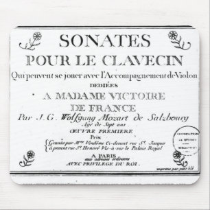 Title Page for 'Sonates pour le clavecin' Mouse Mat