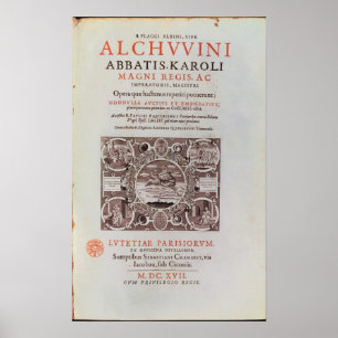 Title Page from 'Abbatis Karoli Magni Regis' Poster