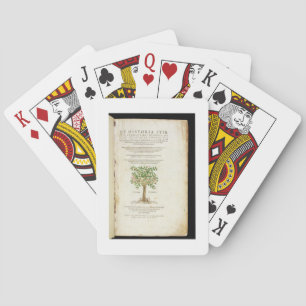 Title page from 'De Historia Stirpium Commentarii Playing Cards