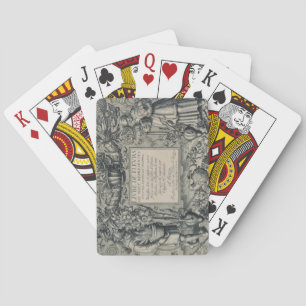 Title page from 'Livre des Fleurs' by Jean Le Cler Playing Cards