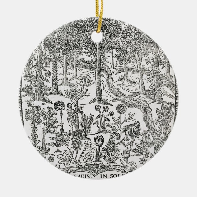 Title page from 'Paradisi Sole; Paradisus Terrestr Ceramic Tree Decoration (Front)