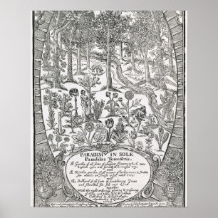 Title page from 'Paradisi Sole; Paradisus Terrestr Poster