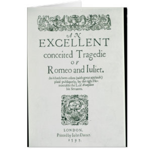 Title Page from 'Romeo and Juliet'