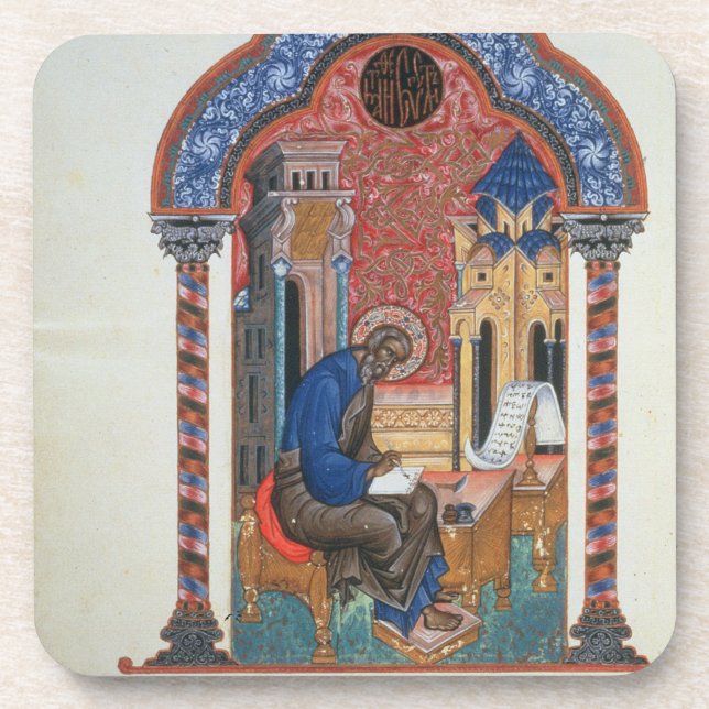 Title page from the four Gospels of Isaac Birev, 1 Coaster (Front)