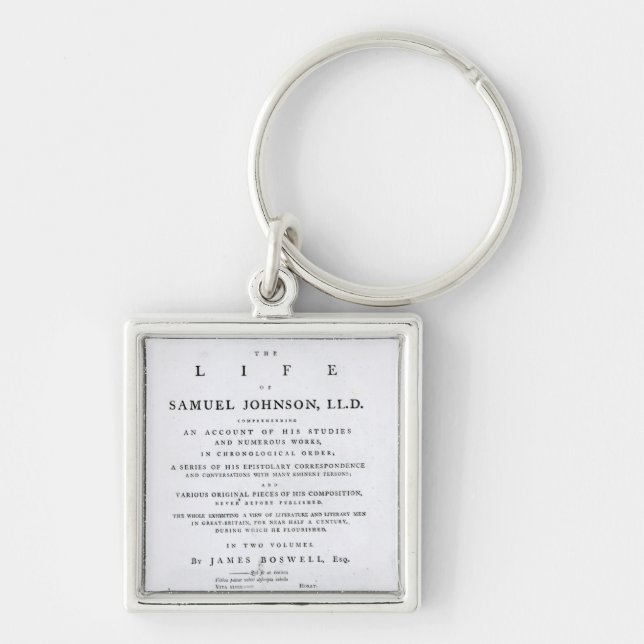 Title page, from 'The Life of Samuel Johnson' Key Ring (Front)