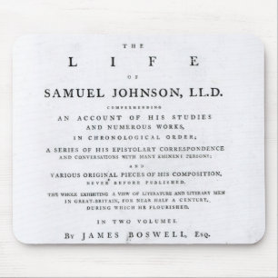 Title page, from 'The Life of Samuel Johnson' Mouse Mat