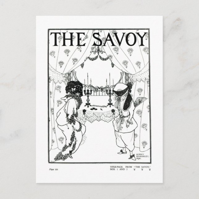 Title page from 'The Savoy' No. 1 and 2, 1896 (lit Postcard (Front)